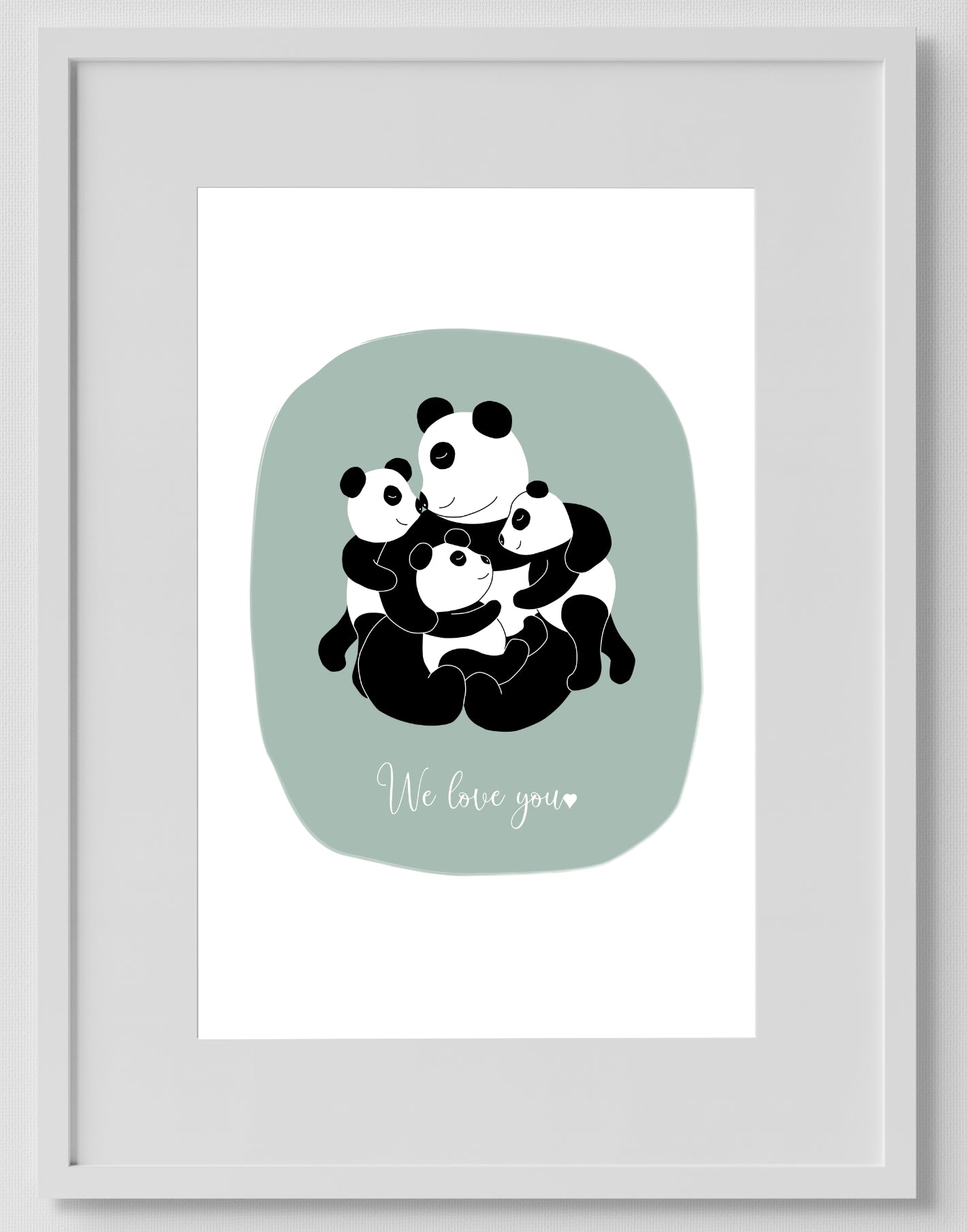 Mummy and three Pandas