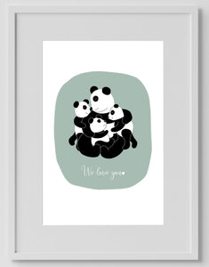 Mummy and three Pandas
