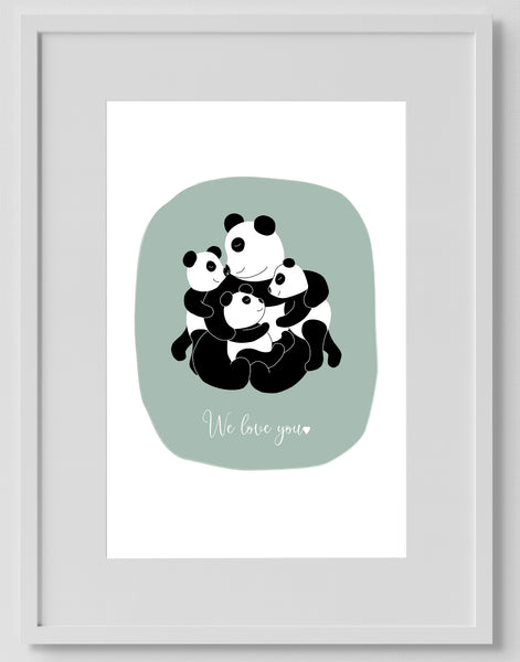 Mummy and three Pandas