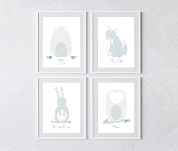 Woodland Collection (set of four prints)